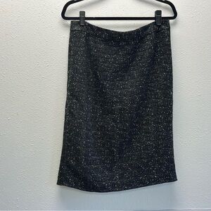 Cato Black and White Tweed Pencil Skirt